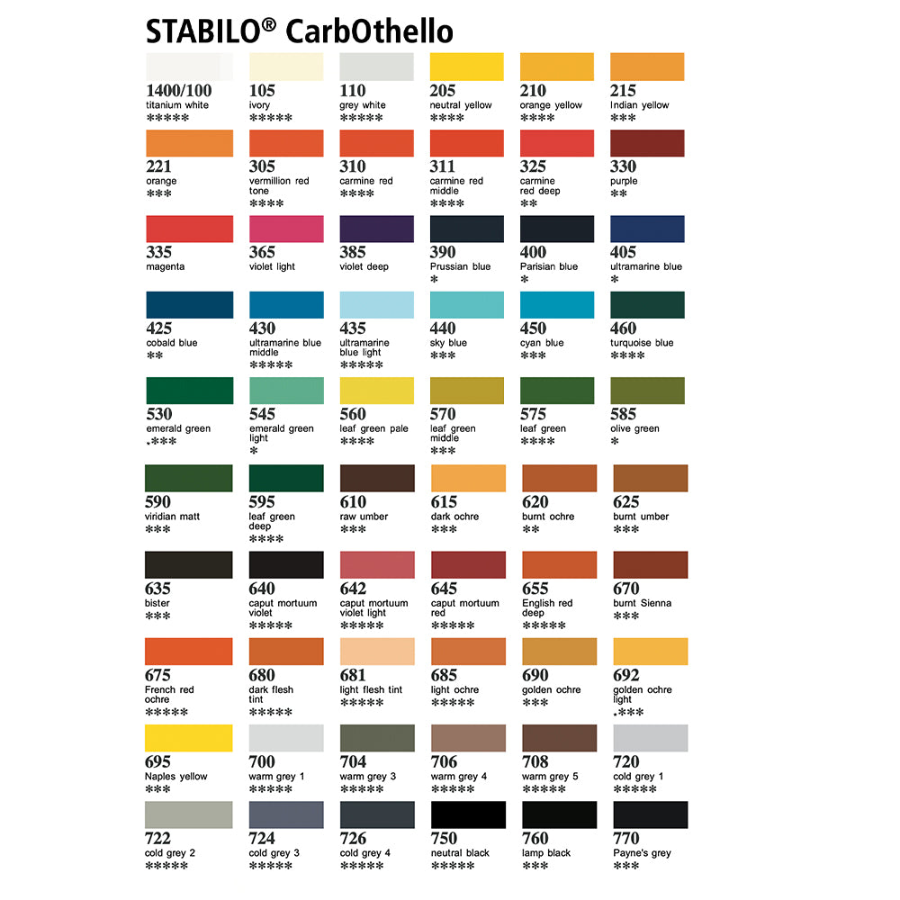 Matite colorate a gessetto Carbothello Stabilo - Vera Arte